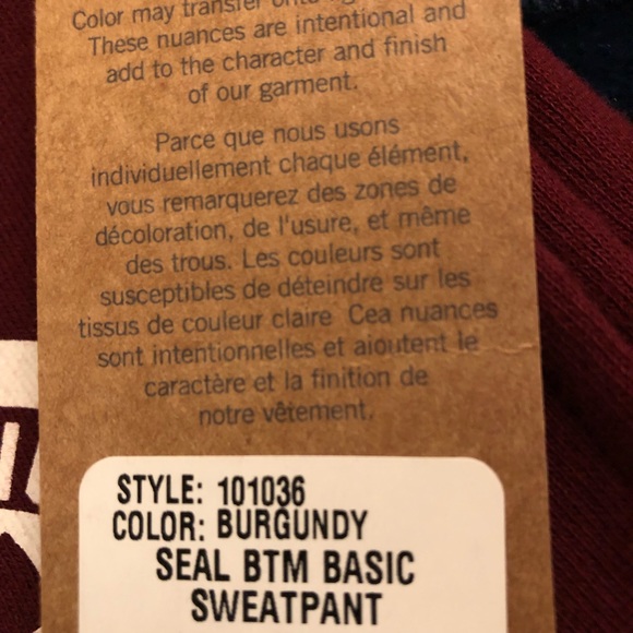 TRUE RELIGION Mens Active Seal Sweatsuit Burgundy - Picture 6 of 8